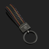 Mercedes Benz Carbon Leather Car Key Chain Holder Keyring Pandant