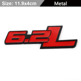 Ford 6.2L Logo Metal Car Rear Sticker Auto Body Side Fender Emblem Badge Decal