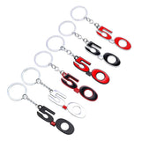 Ford 5.0 Logo Metal Car Keychain Keyring