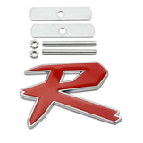 Car Front Grille Sticker Auto Body Side Decal Badge R Logo for Honda Crosstour Odyssey Insight Elysion CRZ Vezel City Civic