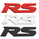 Car Side Emblem Carbon Fiber Pattern Trunk Badge Sticker RS Logo for Honda HRV CRV Beat Jazz Accord Vision Odyssey Insight