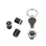 4pcs/set Lexus Logo Carbon Fiber Car Air Valve Stem Caps Auto Tyre Valve Covers with Wrench