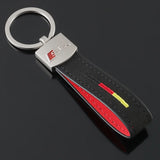 Audi Sline RS Metal Suede Keychain