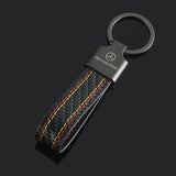 Mercedes Benz Carbon Fiber Car Keychain Key Rings Holder Pendant