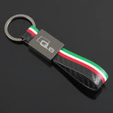 Audi Q6 Logo Leather Car Keychain Keyring Pendant