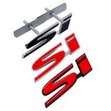 Car Front Grille Sticker Auto Rear Trunk Badge SI Logo for Honda Civic Accord Crv Hrv CITY CRIDER Pilot Legend Fit Accessories