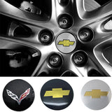4pcs/set 60mm/65mm Chevrolet Corvette Z71 Car Wheel Center Hub Sticker Decal