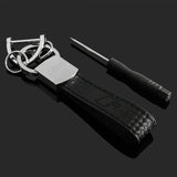 Audi RS Sline Leather Car Logo Keychain Metal Keyring Pendant