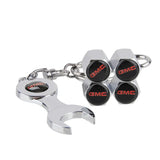 4pcs/set GMC Logo Car Air Valve Stem Cap Auto Tyre Valve Covers with Wrench