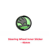 80/90mm ABS Skoda Car Front Hood Emblem Rear Badge Sticker Steering Wheel Decal