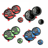 3pcs Skoda ABS Car Front Hood Emblem Rear Badge Sticker Steering Wheel Decal