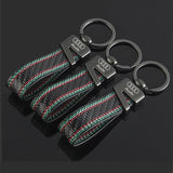 Audi Car Logo Leather Keychain Keyring Key Holder Pendant