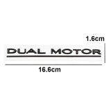 Tesla DUAL MOTOR Logo ABS Car Rear Sticker Emblem Badge Decal