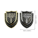 Lincoln Shield Carbon Fiber Car Rear Sticker Window Emblem Badge Decal