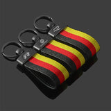 Volkswagen VW R Logo Nylon Webbing Car Keychain Pendant Key Chain Holder