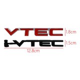 Alloy Car Body Side Rear Trunk Emblem Badge Sticker for I-VTEC VTEC Logo Odyssey CRV FIT Jazz Pilot Civic Accord City Crosstour