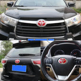 Front Emblem Rear Trunk Badge Steering Wheel Center Sticker for Toyota