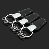 BMW M Power Car Logo Leather Keychain Key Ring Pendant