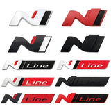 Hyundai N LINE Logo Metal Car Rear Sticker Trunk Emblem Badge Decal