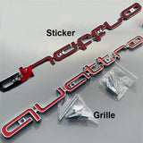 Audi Quattro Logo ABS Car Front Grille Emblem Badge Sticker Decal