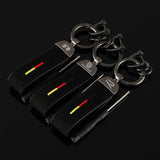 Volkswagen VW R Logo Suede Car Keychain Pendant Key Chain Holder