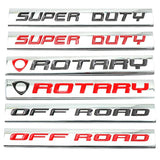 Ford ROTARY SUPER DUTY OFF ROAD Metal Car Rear Sticker Auto Body Side Emblem Badge Decal