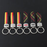 Audi Logo Metal Nylon/Oxford webbing Car Keychain Pendant