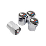 4PCS BMW M Power Car Wheel Tire Valve Caps Tyre Covers