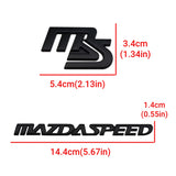 Mazda MS Mazdaspeed Metal Car Rear Sticker Decal Auto Front Grille Emblem Badge