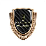 Lincoln Metal Carbon Fiber Shield Car Rear Sticker Auto Window Emblem Badge Decal