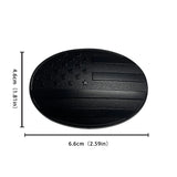 6.6x4.6cm ABS US Flag Car Steering Wheel Covering Sticker for Toyota