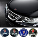 68MM SAAB SCANIA Logo ABS Car Front Bonnet Emblem Badge Rear Sticker Decal