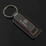 Mercedes Benz AMG Metal Leather Car Keychain Auto Key Holder Keyring Pendant