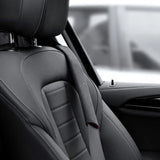 2pcs 32.5cm Mitsubishi Logo Suede Car Seat Safety Belt Pads Shoulder Protection Cover