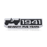 Jeep 1941 Metal Car Body Fender Side Sticker Decal Auto Rear Emblem Badge
