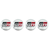 4pcs/set 56mm Toyota GR Sport Logo Car Wheel Center Hub Cap Sticker Decal