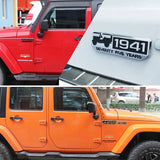 Jeep 1941 Metal Car Body Fender Side Sticker Decal Auto Rear Emblem Badge