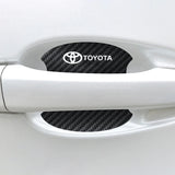 Toyota Luminous Carbon Fiber Car Door Bowl Handle Anti-collision Protective Stickers Scratches Film