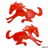 2pcs Ford Bronco Horse Logo ABS Car Body Side Sticker Emblem Badge Decal