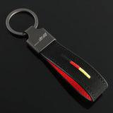 Honda Mugen Logo Suede Car Keychain Pendant Key Chain Holder
