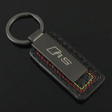 Audi RS Sline Metal Carbon Leather Car Keychain