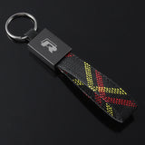 Volkswagen VW R Oxford Webbing Car Keychain Pendant Key Chain Holder