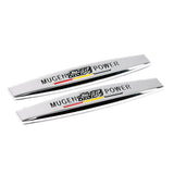 2pcs Honda Mugen Typer Logo Metal Car Fender Side Badge Decal Rear Emblem Sticker