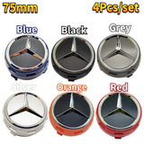 4pcs/set 75mm Mercedes Benz ABS Car Wheel Center Hub Caps Cover A0004000900