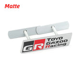 Car Logo Head Grille Rear Badge for GR Toyo Gazoo Racing Yaris Prius Supra Corolla Camry Crown Prado Corolla Sienta Hilux