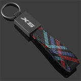 BMW X1 X2 X3 X4 X5 X6 X7 Metal Oxford Webbing Car Keychain Pendant Auto Key Chain Holder