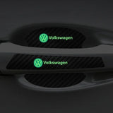 Volkswagen VW Luminous Carbon Fiber Car Door Bowl Handle Anti-collision Protective Stickers Scratches Film