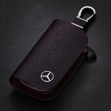 Leather Car Logo Keychain Cover Case Key Bag for W203 W205 W204 W210 W211 W212 W124 G500 C200 E320 CLA CLK CLS SLK SLS