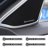 4pcs/set Volkswagen VW Metal Car Stereo Sticker Auto Audio Emblem Decal