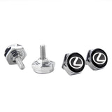 4pcs/set Lexus Logo Stainless Steel Car License Plate Bolts